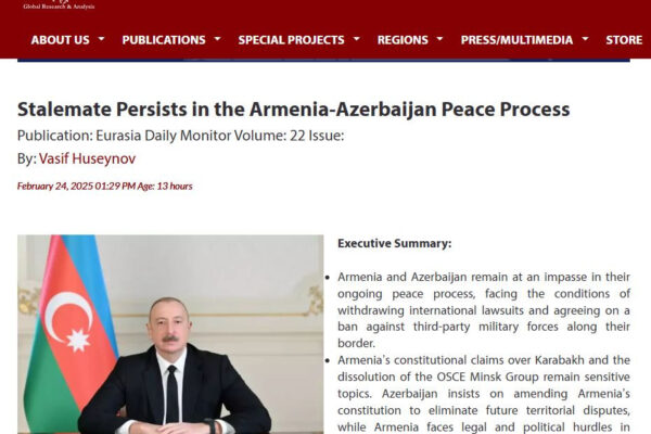 Stalemate Persists in the Armenia-Azerbaijan Peace Process